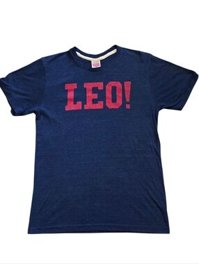 HOMAGE Medium Columbus Blue Jackets LEO! Anthem Singer Tee Shirt